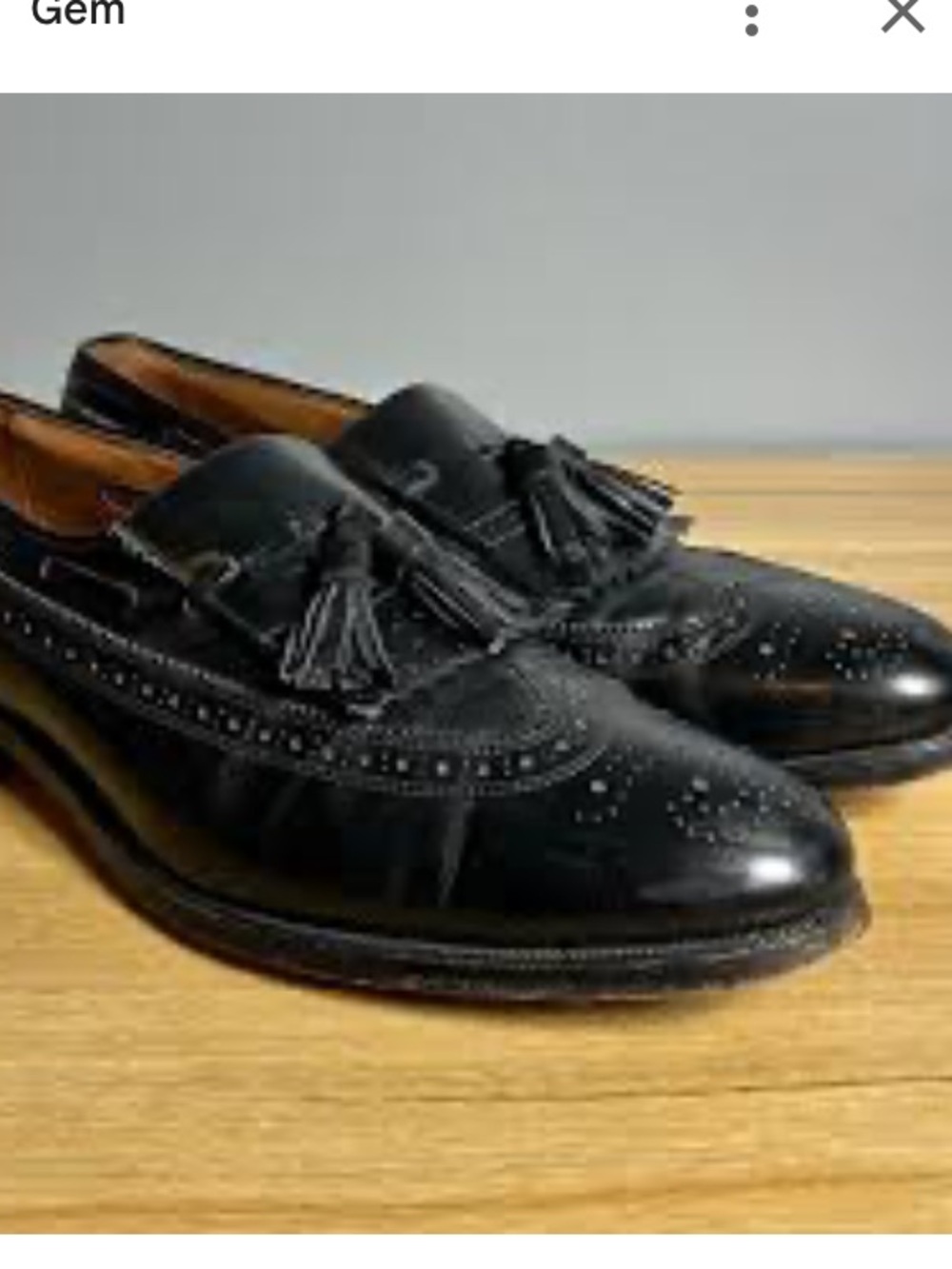 Allen Edmonds Black Arlington Leather Kiltie Tassel Wingtip Brogue Loafers 12 C